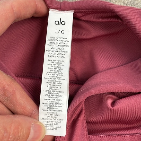 SOLD - New Alo Yoga Airbrush Physique Onesie Mars Clay Mauve Romper Lounge Sz L - Picture 10 of 14